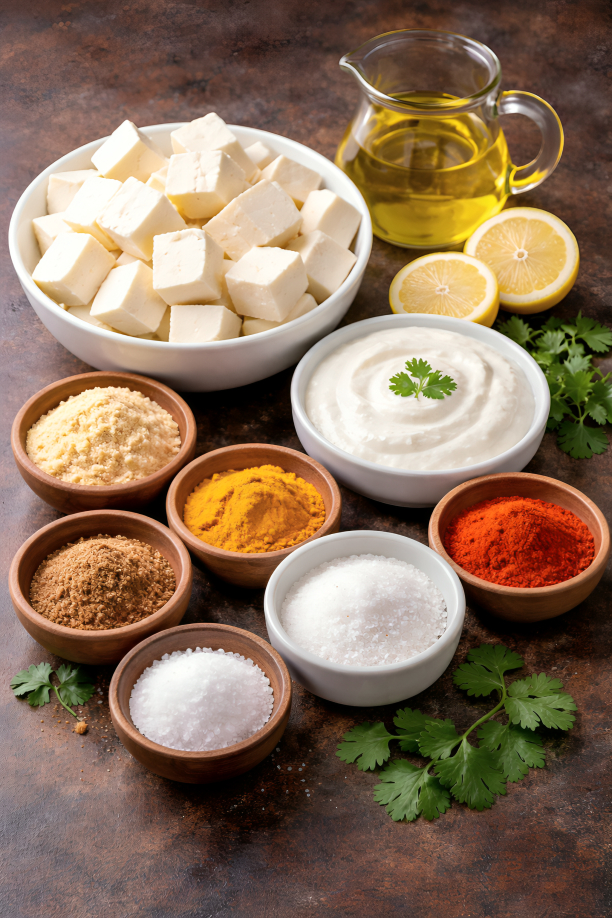 Ingredients for Homemade Paneer Tikka